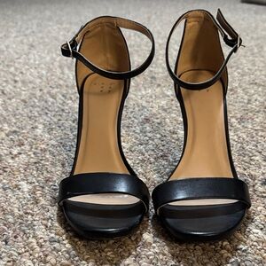 a new day Black Ankle Strap Heels